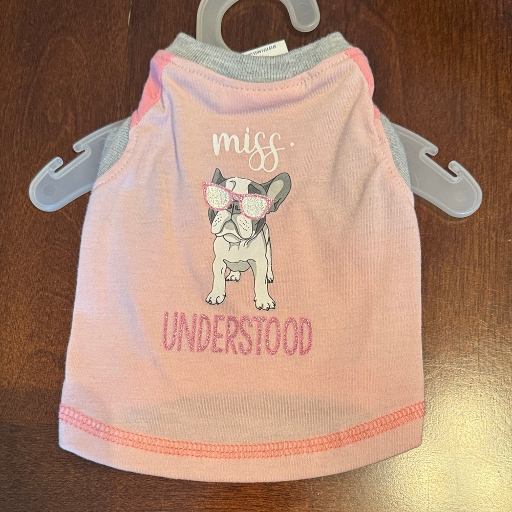 Pink 'Miss Understood' French Bulldog Dog shirt